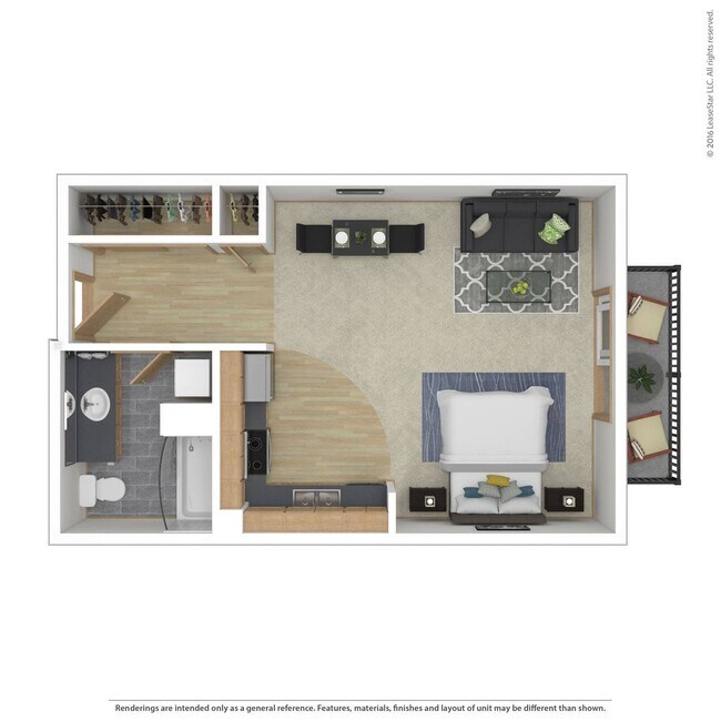 Small Studio 307 floor plan